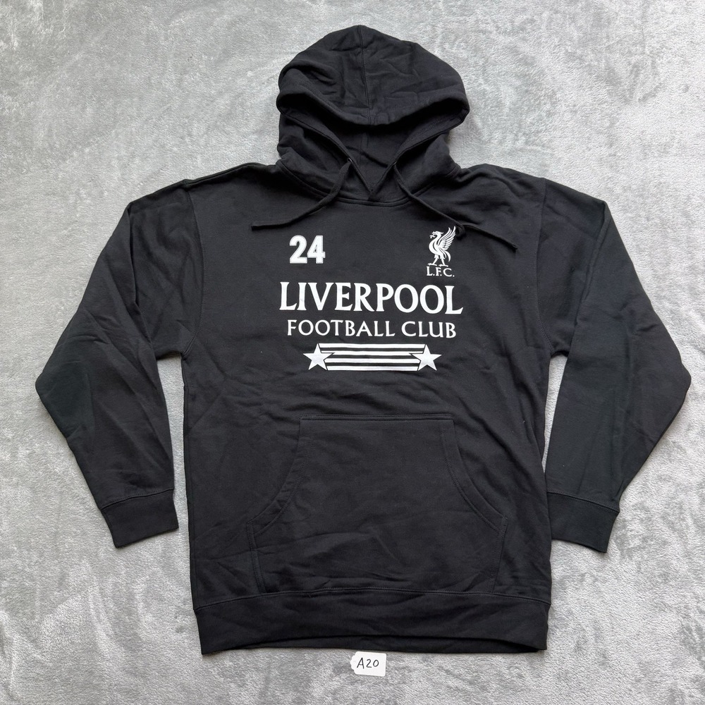 Liverpool F.C. Black  Hoodie Pullover Size Large L.F.C. Premier League New